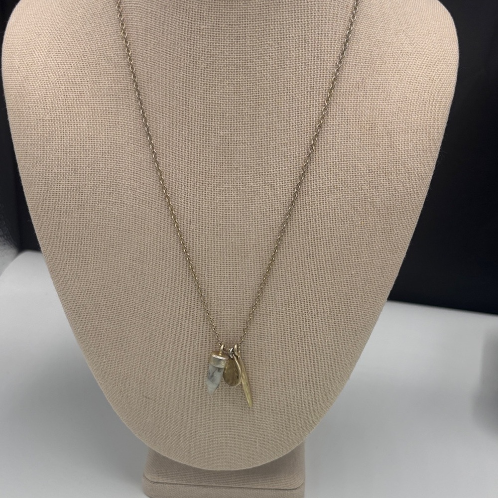 Vintage Gold-Tone Pendant Necklace with Charms